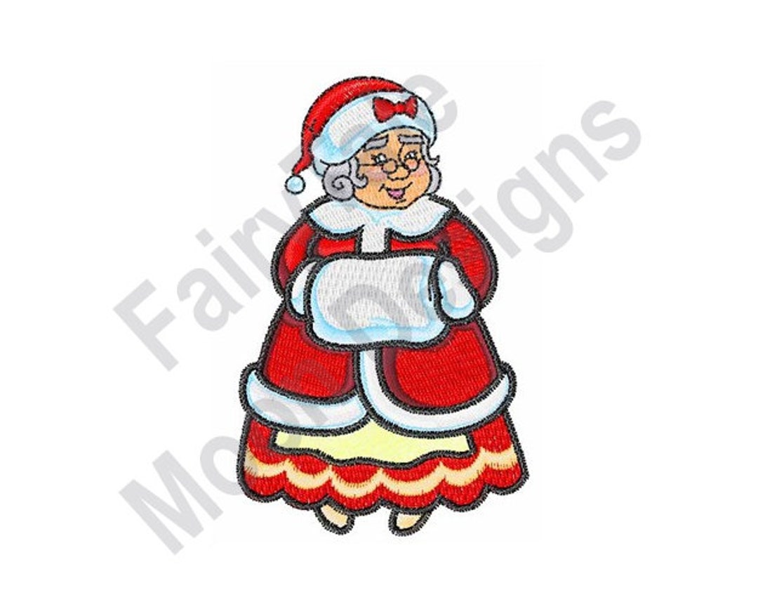 Mrs. Claus Machine Embroidery Design, Santa Claus Embroidery Pattern