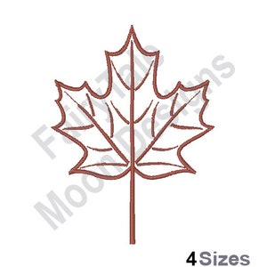 Ahornblatt - Maschinenstickerei, Ahornblatt Umriss Stickdatei, Herbstblatt Stickdatei
