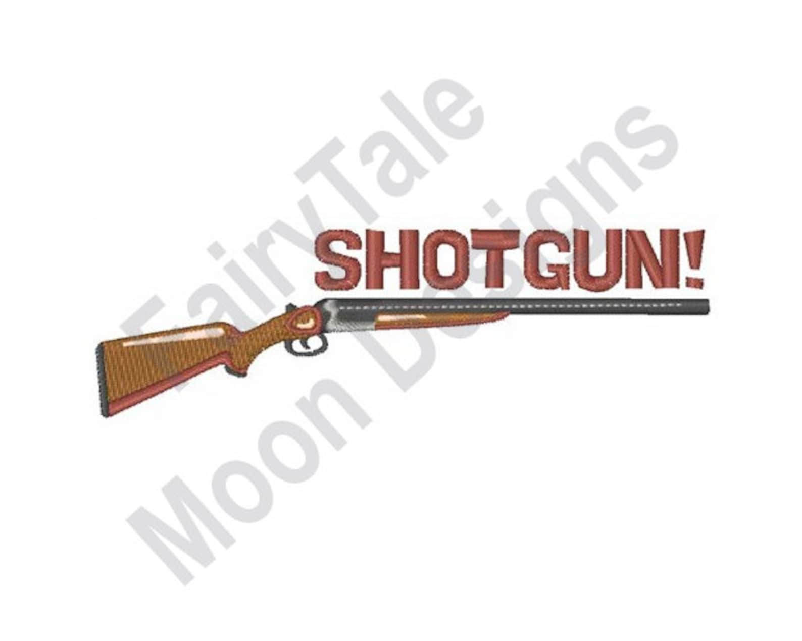 Shotgun Machine Embroidery Design Sporting Clay Shotgun Etsy
