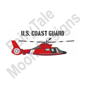 U.S. Coast Guard Helicopter - Machine Embroidery Design, Military ...