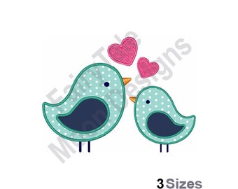 Love Birds Applikation - Stickdatei,