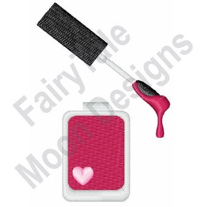 Nail Polish - Machine Embroidery Design, Nail Polish Embroidery Pattern, Manicure Embroidery Design