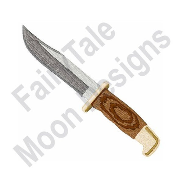 Hunting Knife - Machine Embroidery Design, Fixed Blade Hunting Knife Embroidery Pattern, Hunting Embroidery Design