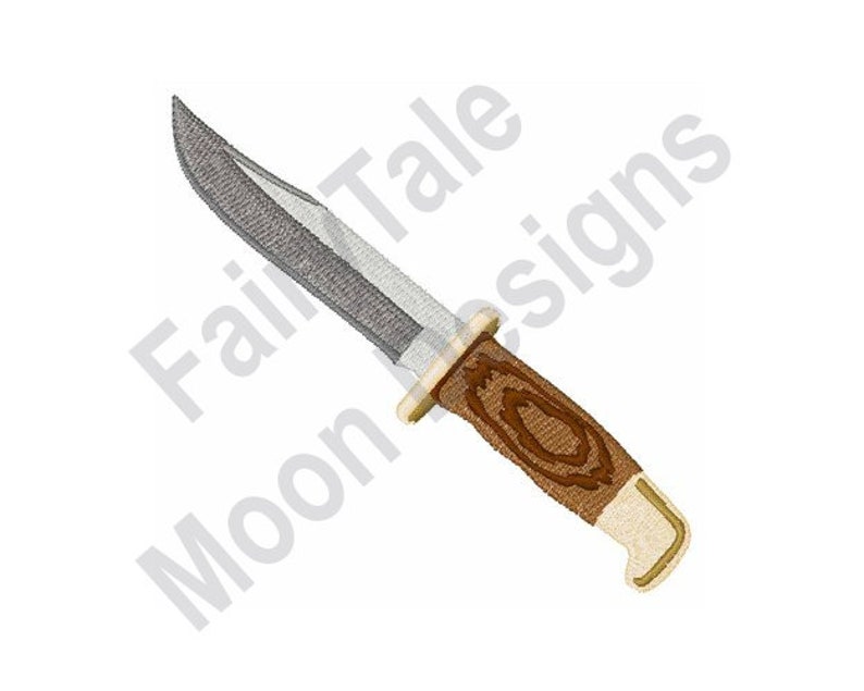 Hunting Knife Machine Embroidery Design Fixed Blade Hunting Etsy