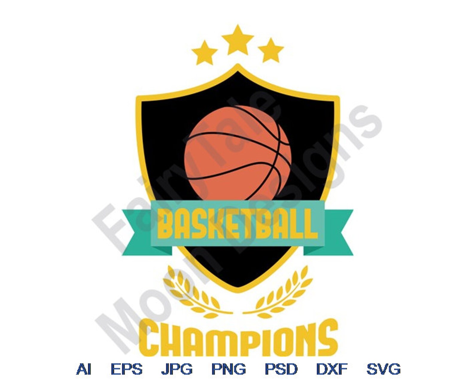 Basketball Champions Svg Dxf Eps Png Jpg Vector Art Etsy