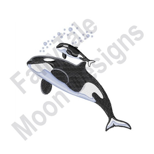 Killer Whale Machine Embroidery Design Orca Embroidery - Etsy