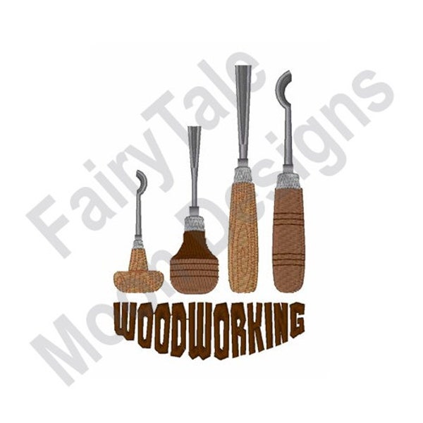 Woodworking - Machine Embroidery Design, Wood Carving Tools, Woodworking Tools Embroidery Pattern, Wood Carving Chisels Embroidery Design