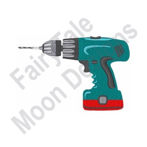 Power Drill - Machine Embroidery Design, Electric Drill Embroidery Pattern, Cordless Drill Embroidery Design, Drilling Design