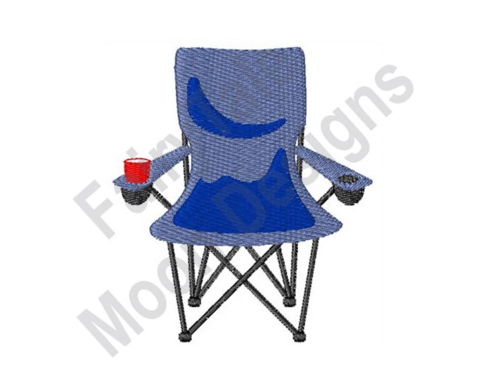 Camping Chair Machine Embroidery Design Folding Camping Etsy