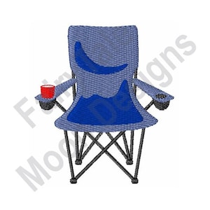 Camping Chair - Machine Embroidery Design, Folding Camping Chair Design, Camping Embroidery Pattern, Folding Beach Chair Embroidery Design