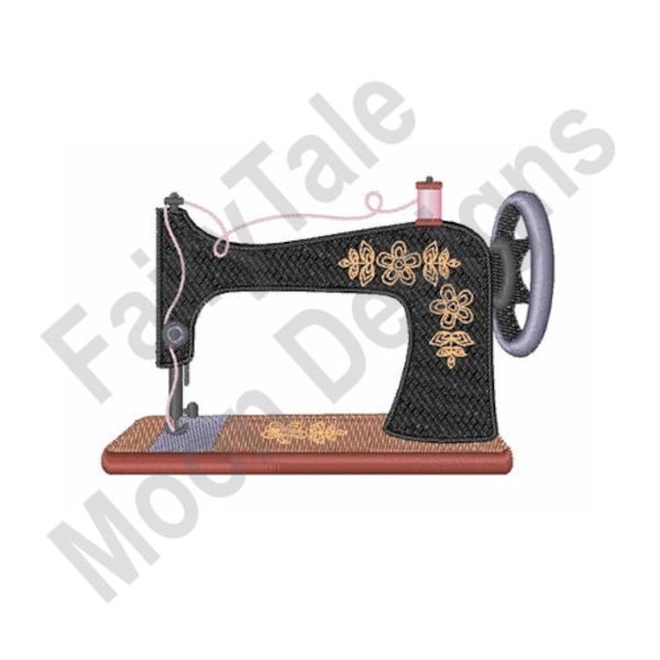 Sewing Machine - Machine Embroidery Design, Vintage Treadle Sewing Machine Embroidery Pattern, Antique Sewing Machine Embroidery Design