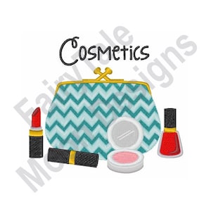 Bolsa de cosméticos - Diseño de bordado a máquina, Patrón de bordado para bolsa de maquillaje, Diseño de bordado para neceser
