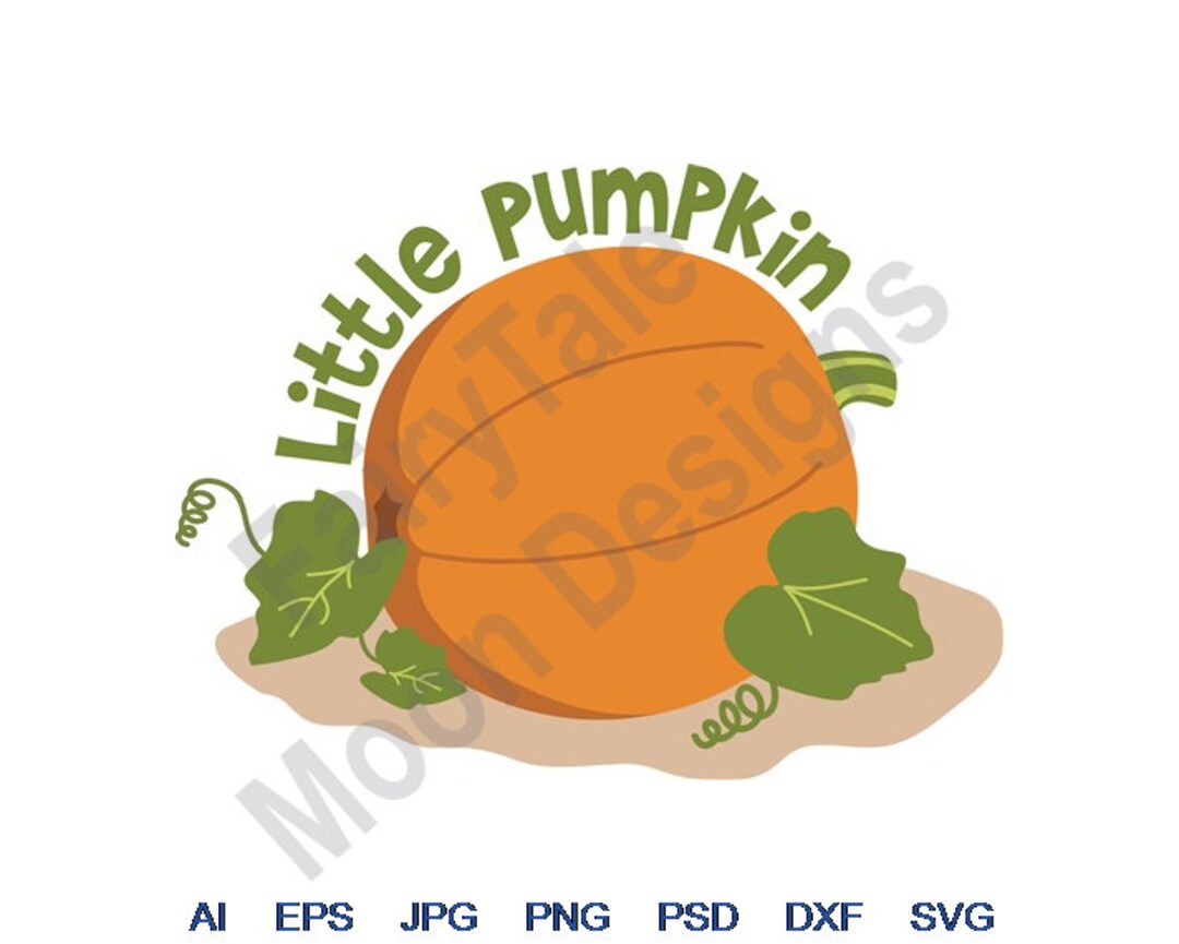 Little Pumpkin Svg, Dxf, Eps, Png, Jpg, Vector Art, Clipart, Cut File