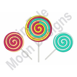Lollipops - Machine Embroidery Design, Sugar Candy Embroidery Pattern, Lollipop Embroidery Design, Lolly, Sucker, Sticky Pop Embroidery