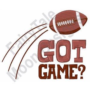 Got Game? - Machine Embroidery Design, Football Embroidery Pattern, Flying Football Embroidery Design, Fast Sports Ball Embroidery Design