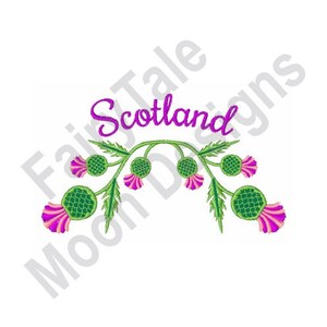 Scotland - Machine Embroidery Design, Scottish Thistle Embroidery Pattern, Scotch Thistle Design, Cotton Thistle Flower Embroidery Design