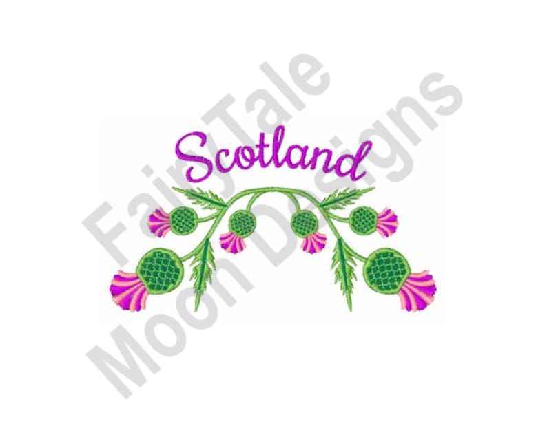Scotland Machine Embroidery Design Scottish Thistle Etsy