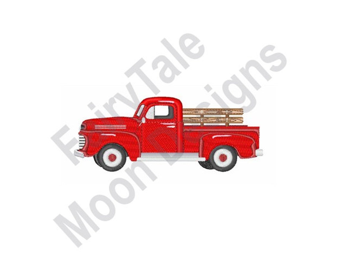 Red pickup truck machine embroidery design pickup  etsy Red pickup truck machine embroidery design pickup  etsy