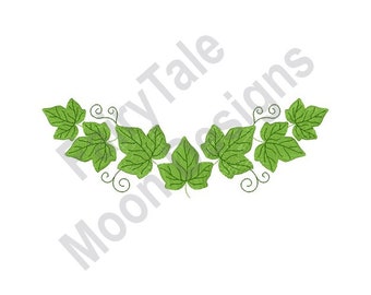 Ivy Leaf Border - Machine Embroidery Design, Ivy Swag Embroidery Pattern, Ivy Leaves Border Embroidery Design, Ivies Design, Vine Leaf