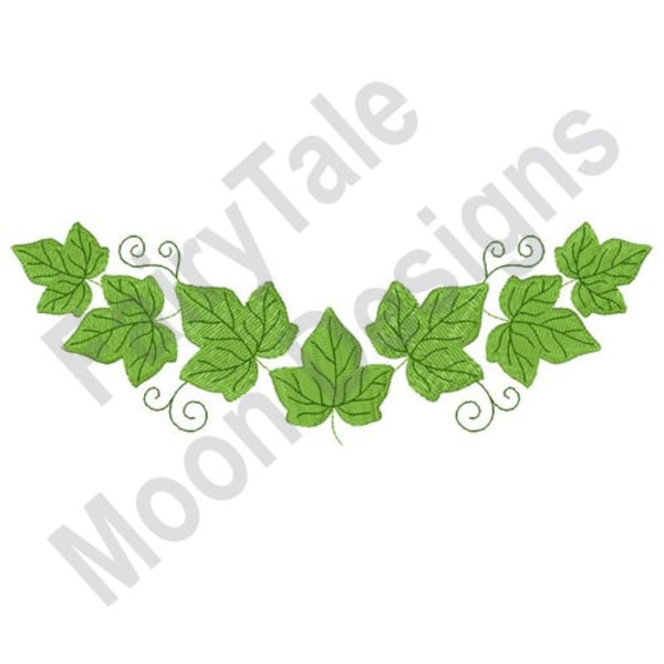 Ivy Leaf Border - Machine Embroidery Design, Ivy Swag Embroidery Pattern, Ivy Leaves Border Embroidery Design, Ivies Design, Vine Leaf