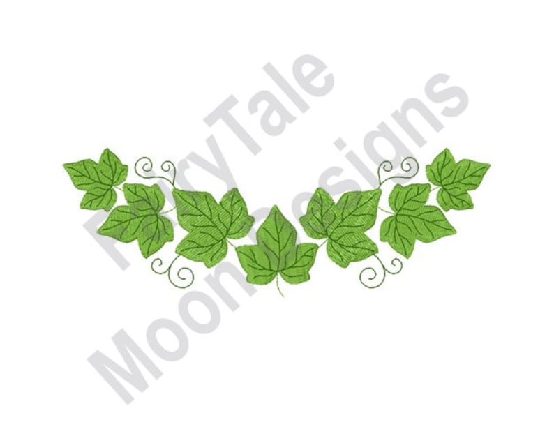 Ivy Leaf Border Machine Embroidery Design Ivy Swag Etsy
