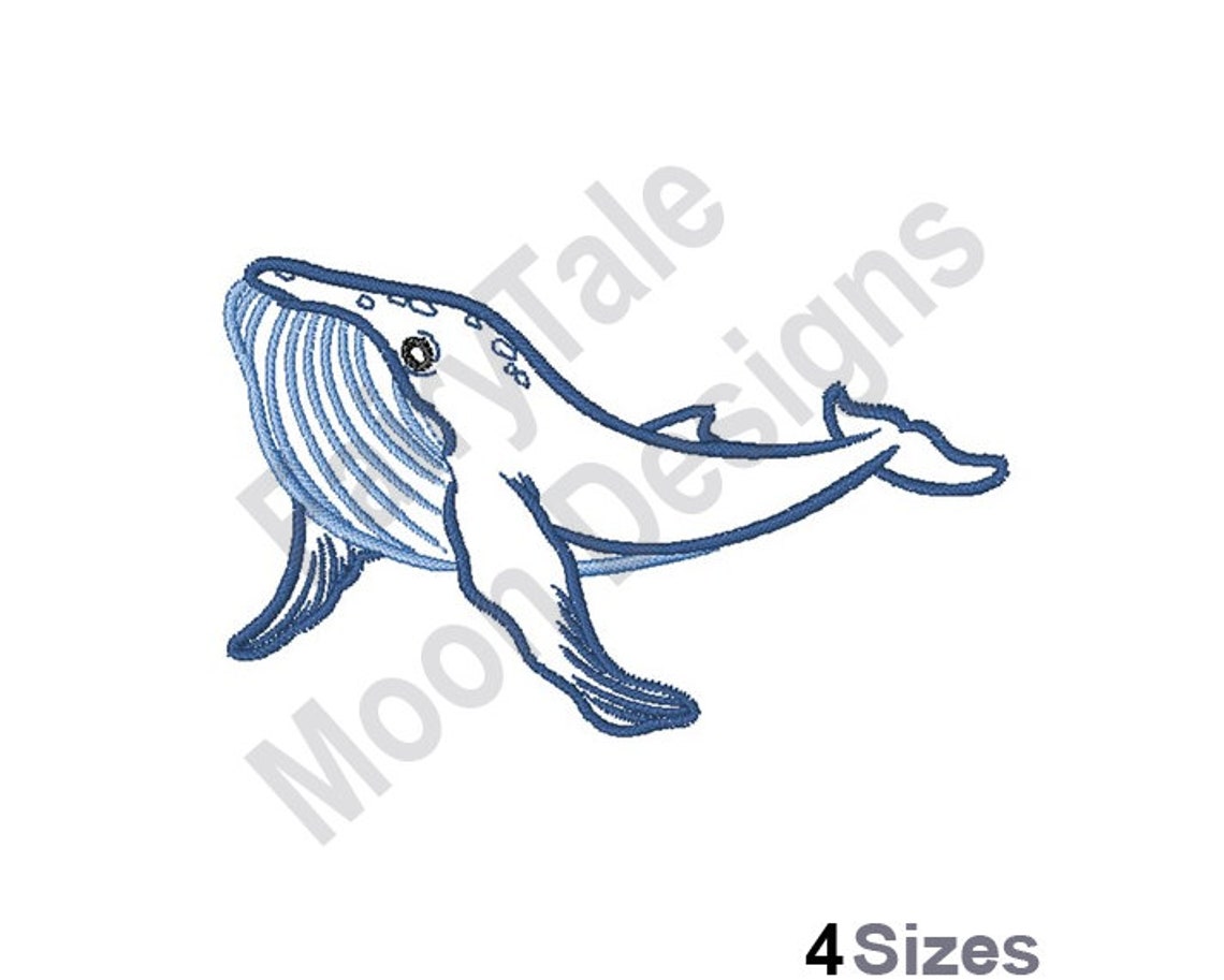 Wal Umriss Maschinenstickdatei Wal Stickmuster - Etsy.de