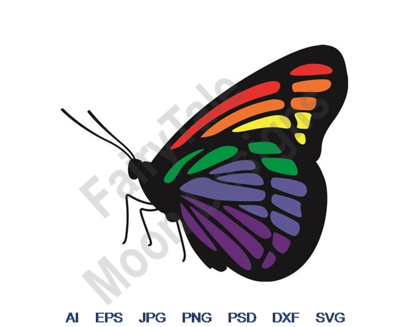 Free Free 69 Rainbow Butterfly Svg SVG PNG EPS DXF File