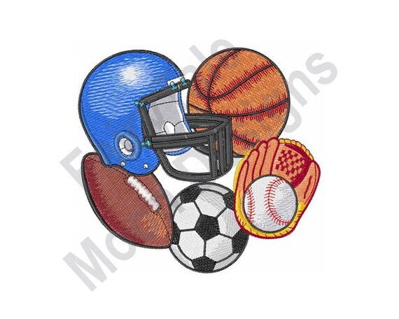 Sports Game Balls Machine Embroidery Design Football & | Etsy