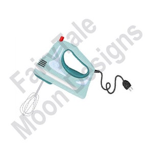 Hand Mixer - Machine Embroidery Design, Kitchen Hand Mixer Embroidery Pattern, Kitchen Device Pattern, Cooking Embroidery Design