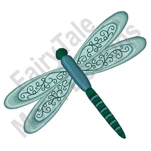 Libelle - Stickdatei, verzierte Libelle, Maschinenstickerei