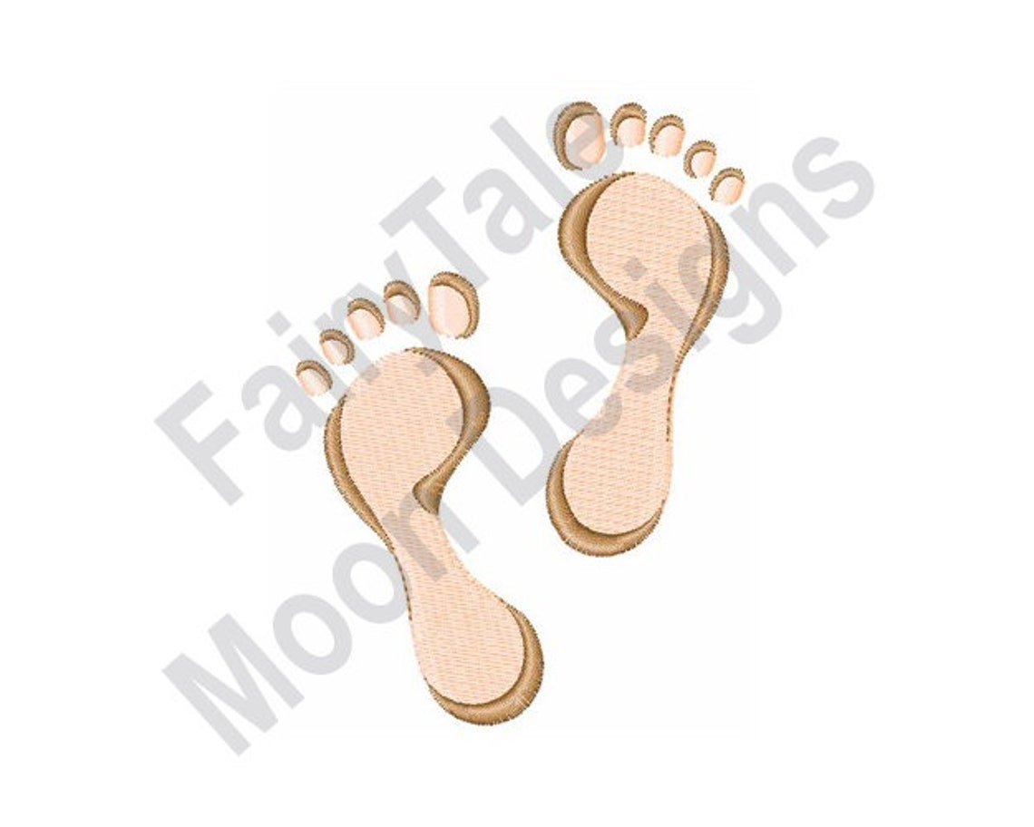 Footprints machine embroidery design bare footprints  etsy Footprints machine embroidery design bare footprints  etsy
