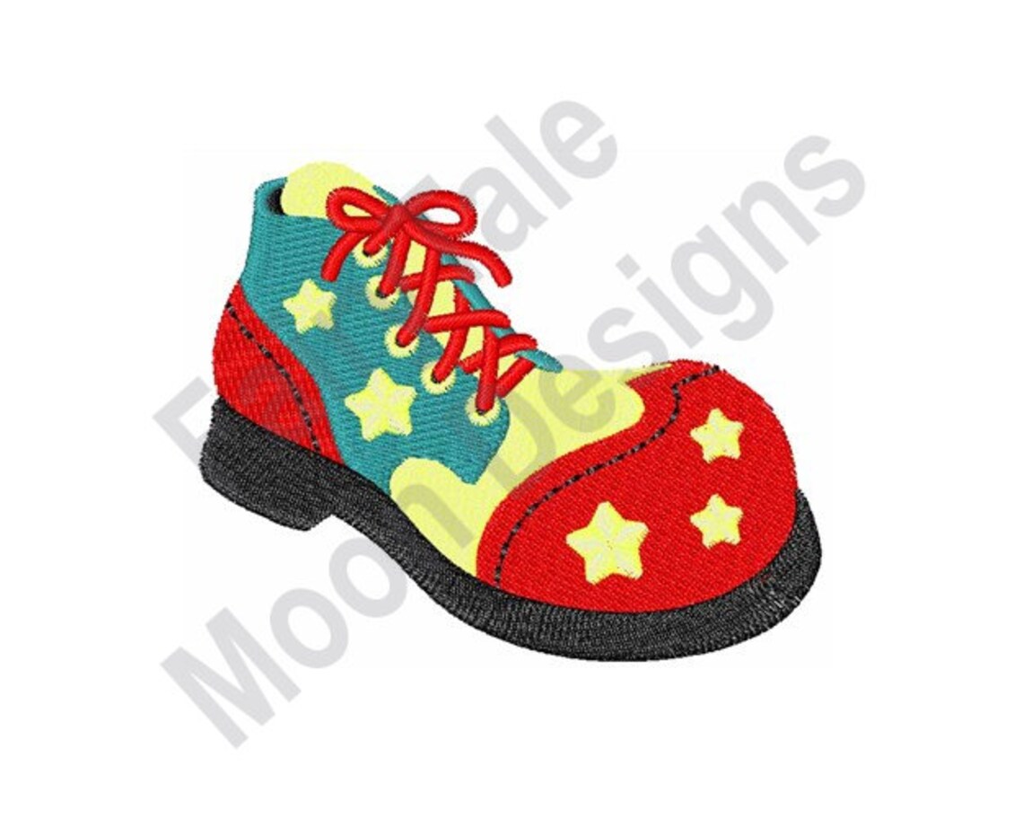 Clown Shoe Machine Embroidery Design Circus Clown Costume | Etsy