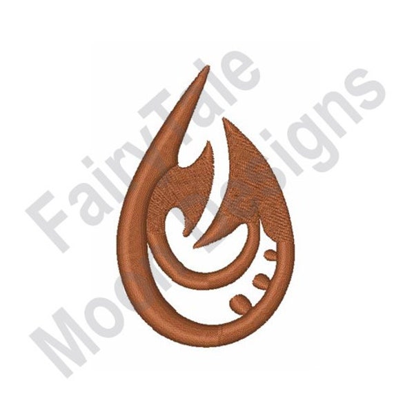 Maori Symbol - Machine Embroidery Design, Hei Matau Embroidery Pattern, Maori Fish Hook Symbol Embroidery Design, Prosperity Symbol Design