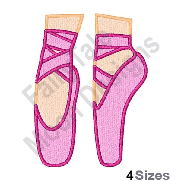 Ballet Shoes - Machine Embroidery Design, Ballerina Pointe Shoes Embroidery Design, Ballet Slippers Embroidery Pattern, Ballet Dancer Shoes