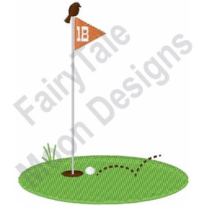 18Th Golf Green - Machine Embroidery Design