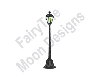 Farola - Diseño de bordado a máquina, Patrón de bordado de farola, Diseño de bordado de poste de luz, Diseño de bordado de farola