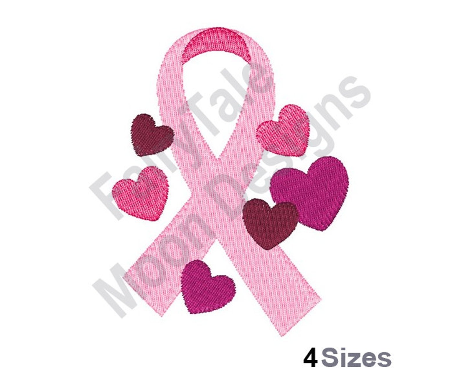 Awareness Ribbon Machine Embroidery Design Breast Cancer - Etsy