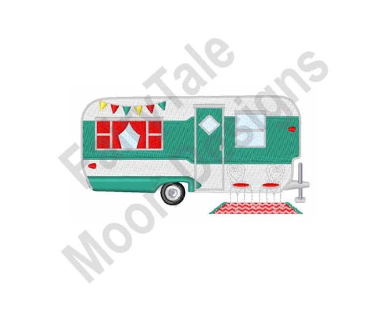 Camper machine Embroidery Design Travel Trailer Embroidery Etsy