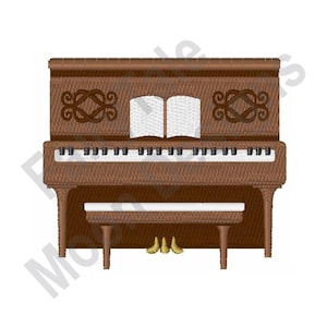 Piano droit - motif de broderie Machine, motif de broderie piano, broderie piano classique, motif de broderie piano à queue