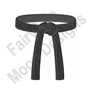 Ceinture noire - motif de broderie Machine, motif de broderie ceinture noire de karaté, motif de broderie ceinture maître arts martiaux, ceinture noire de judo