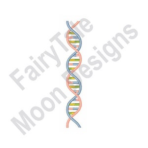 DNA Molecule Structure - Machine Embroidery Design, Double Helix Embroidery Pattern, Gene Science Embroidery Design, Genetics Embroidery