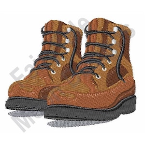 Hiking Boots - Machine Embroidery Design, Hiker Boots Embroidery Pattern, Hiking Shoes Embroidery Design