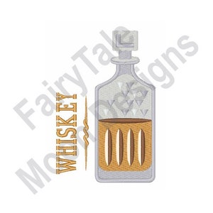 Whiskey Decanter - Machine Embroidery Design, Liquor Decanter Embroidery Pattern, Whiskey Crystal Decanter Embroidery Design