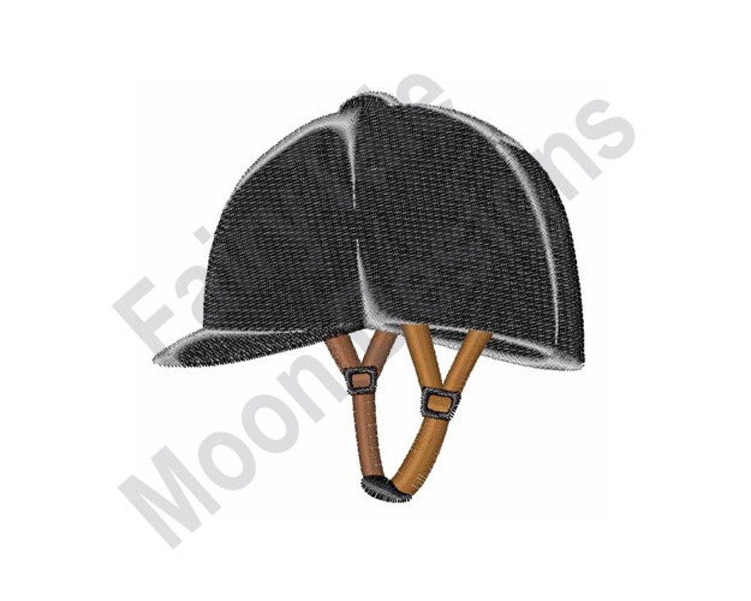 Equestrian Helmet Machine Embroidery Design, Horse Rider Helmet