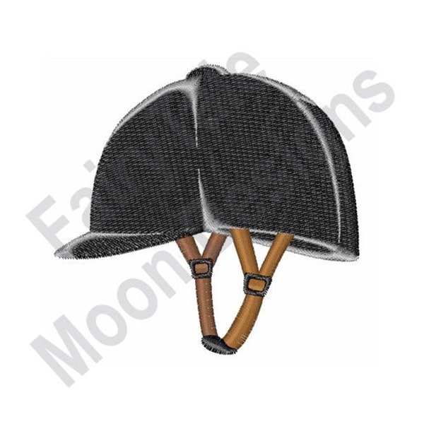 Equestrian Helmet - Machine Embroidery Design, Horse Rider Helmet Embroidery Pattern, Riding Helmet Embroidery Design