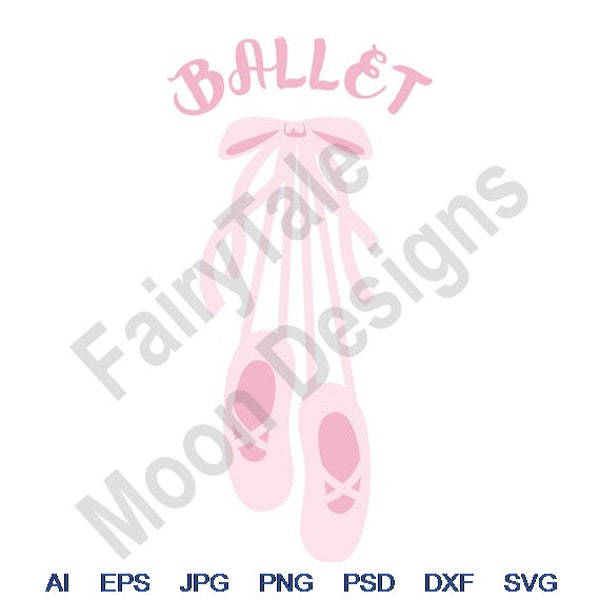 Ballet Shoes - Svg, Dxf, Eps, Png, Jpg, Vector Art, Clipart, Cut File, Ballet Slippers, Ballerina Shoes, Ballet Flats Svg, Pointe Shoes Svg