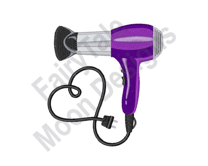 Blow Dryer Machine Embroidery Design Hairdresser Embroidery Etsy