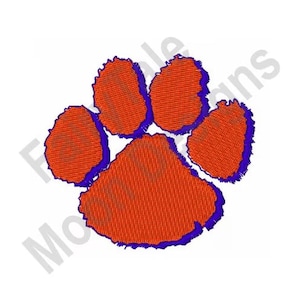 Tiger Pride Paw - Machine Embroidery Design, Tiger Pawprint Embroidery Pattern, Animal Paw Print Embroidery Design