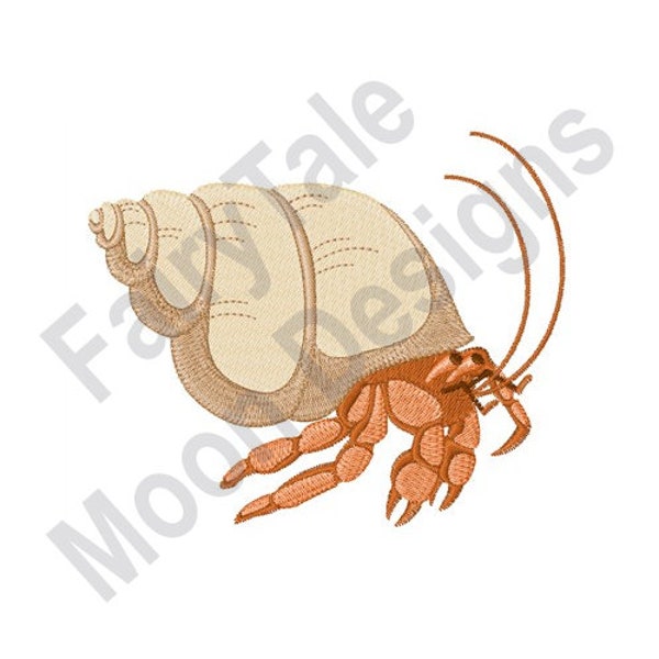 Hermit Crab - Machine Embroidery Design, Crab Embroidery Pattern, Hermit Crab Embroidery Design