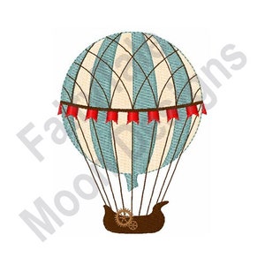 Hot Air Balloon - Machine Embroidery Design, Hot Air Balloon Embroidery Pattern, Flight Adventure Embroidery Design
